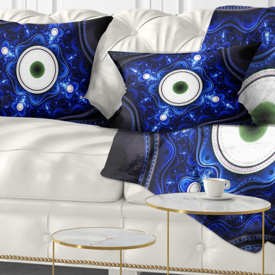 Abstract Exotic Pattern with Circles Lumbar Pillow