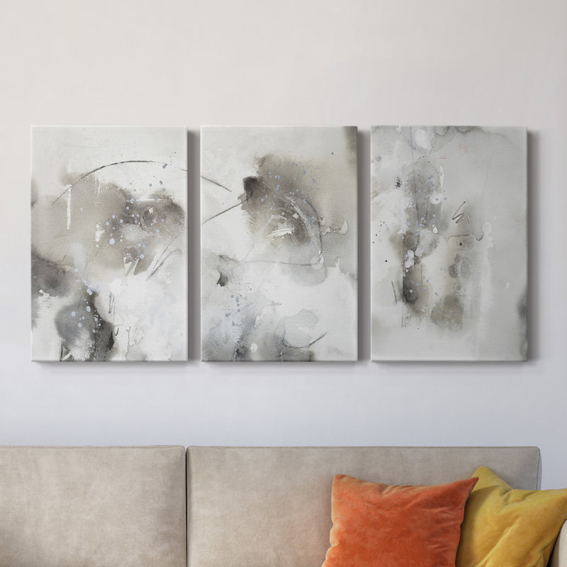 Objets mystiques I - ensemble de 3 toiles tendues, H 48 po x l 96 po x P 1 po