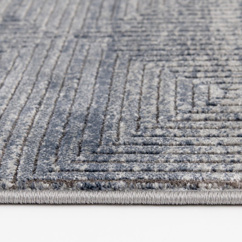 Tapis gris Ebure Designs Allure Johenzah, Rectangle 4 pi 11 po x 7 pi 7 po
