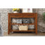 Console de style Mid-Century avec 2 tiroirs de rangement et 2 tablettes à niveaux-129228988