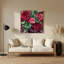 Bégonias botaniques, art mural en métal brun-932898402