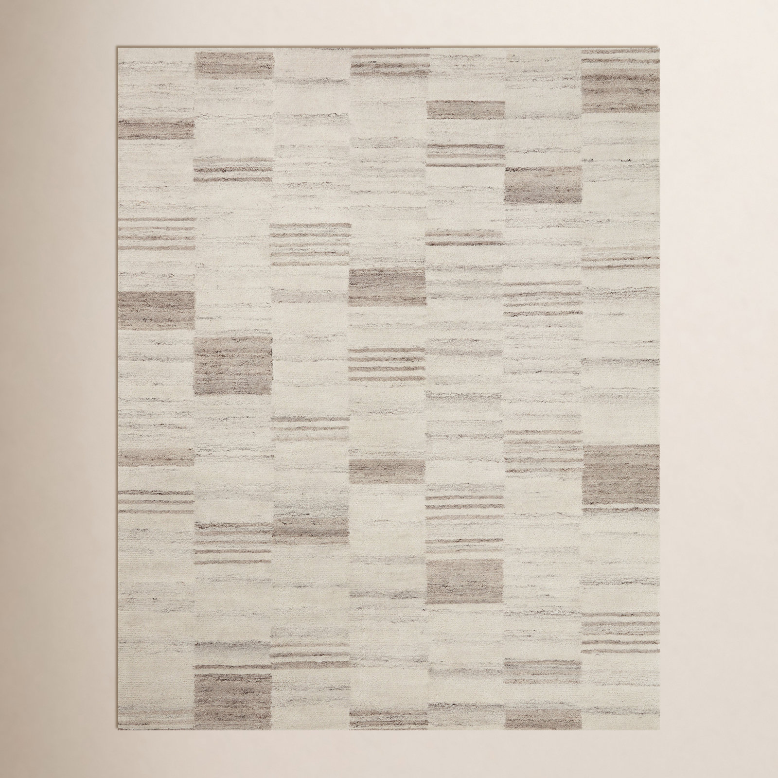 Amber Lewis x Loloi Rocky Ivory / Dove Area Rug, Rectangle 8'6" x 11'6"