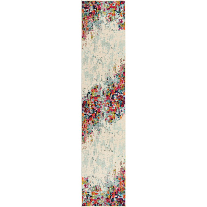 Tapis ivoire Patrocinia, Tapis de couloir 2 pi 7 po x 12 pi