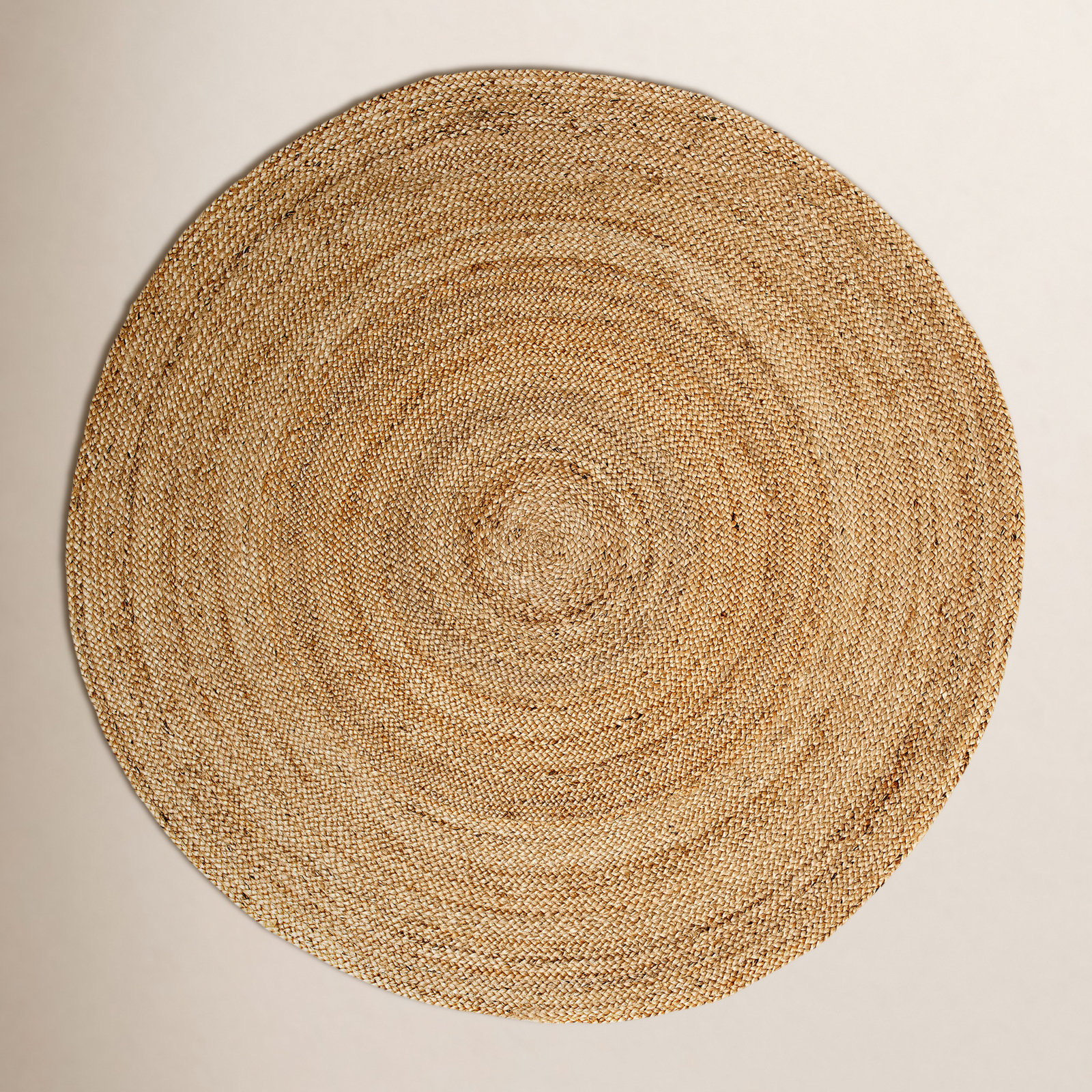 Gage Miramar Tan Hand-Braided Jute Rug, Round 8'