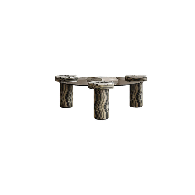 Table basse avec plateau en verre trempé