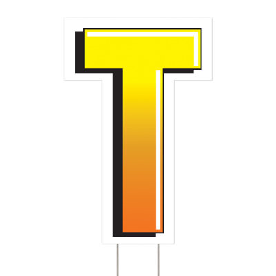 Plastic "T" Yard Sign - 18" - Pack of 3