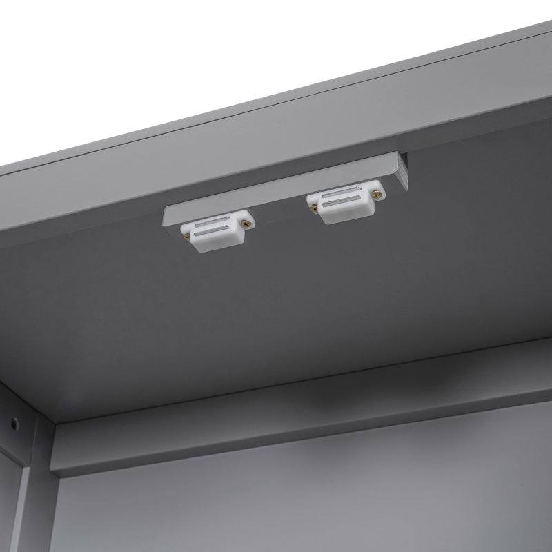 Lit plateforme double en bois avec port USB, tête de lit et tiroirs de rangement, cadre de lit, gris