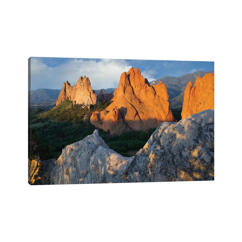 Grey Rock and South Gateway Rock, Conglomerate Sandstone Formations 1 Piece Wrapped Canvas Wall Art