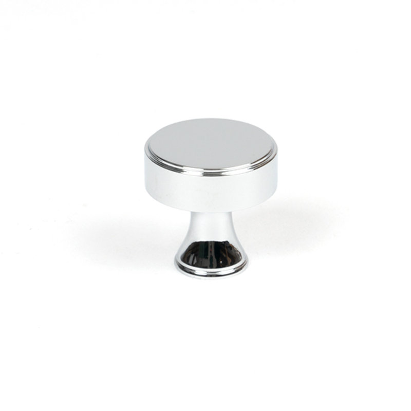 Matt Black Scully Cabinet Knob - 38Mm, 2.5 cm, Polished Chrome