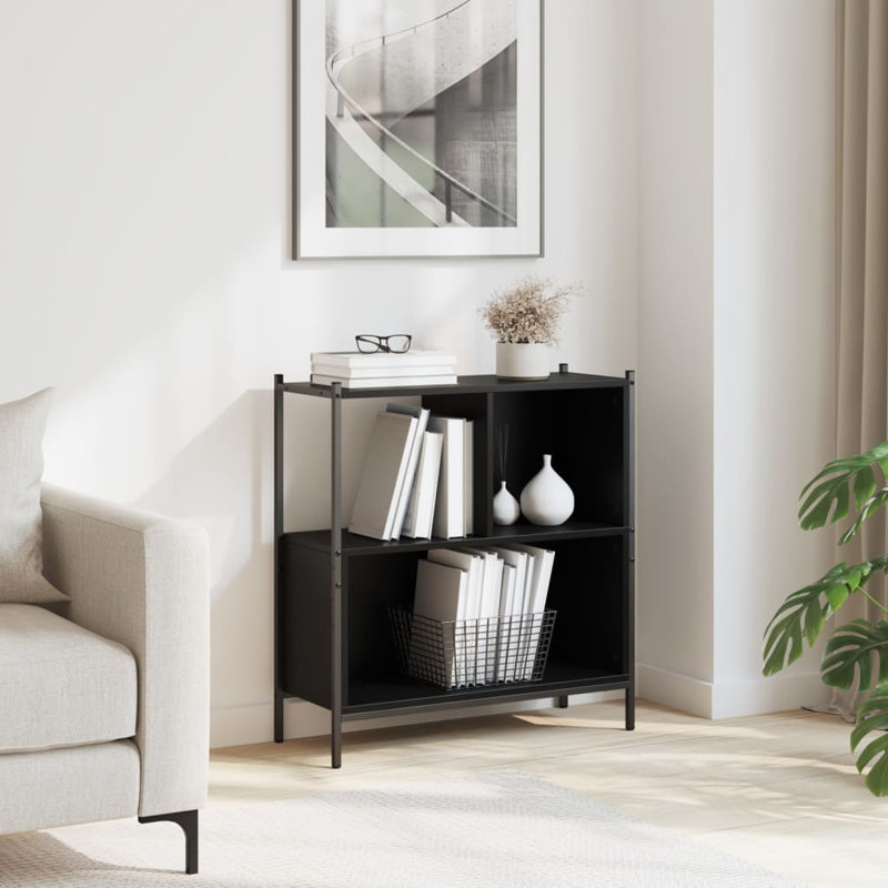 77.5cm H x 72cm W Steel Standard Bookcase, Black