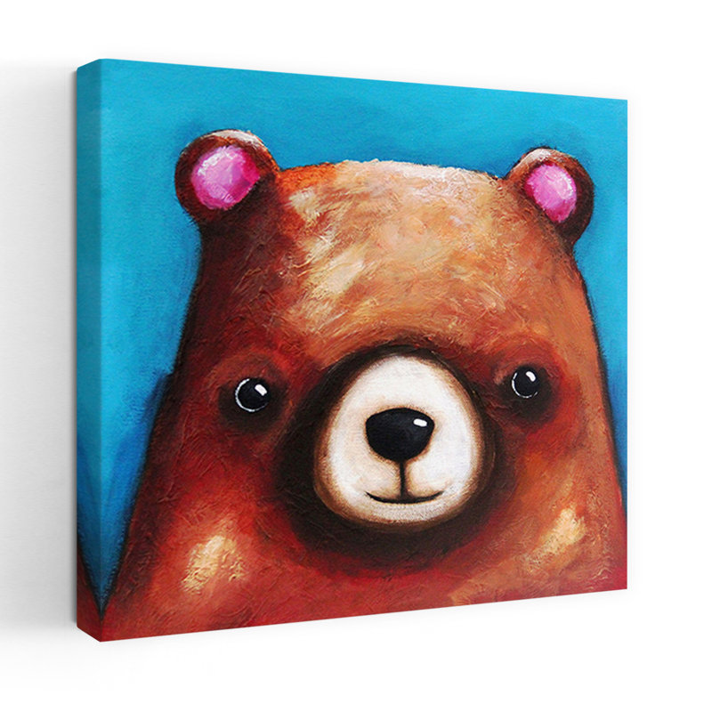 L'ours brun, art contemporain, H 18 po x l 18 po