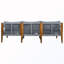 Ensemble de canapé modulaire d'extérieur 3 pièces avec coussins amovibles-231294235
