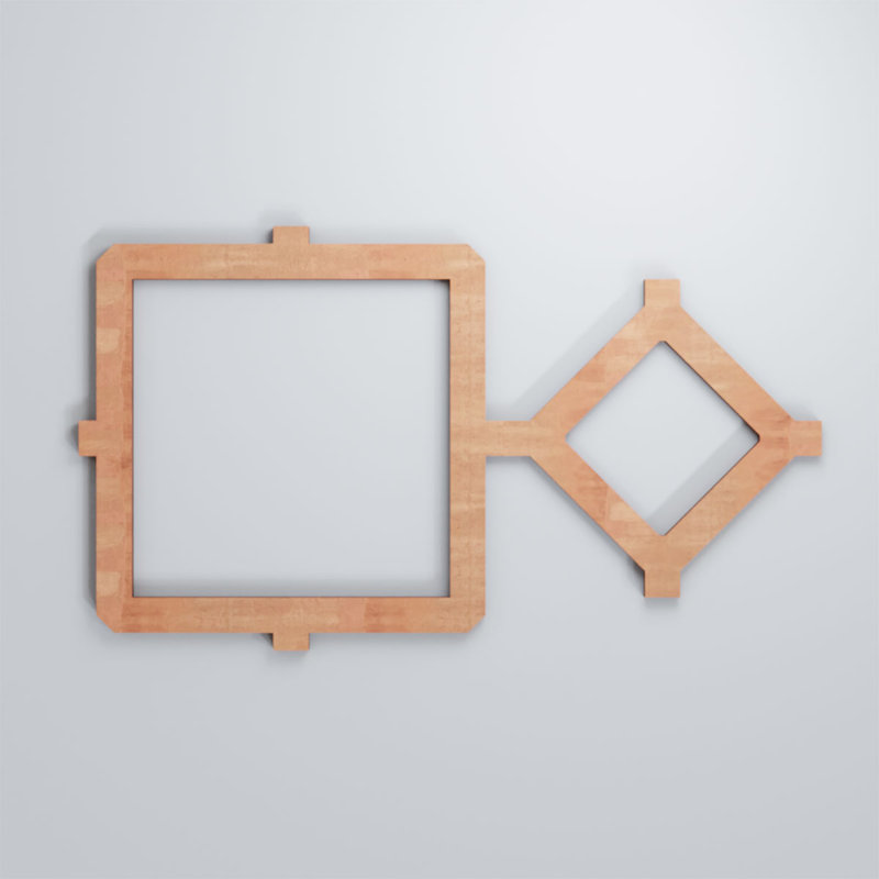 Panneaux muraux décoratifs en bois Arcadia, Cerise, H 7 3/8 po x l 12 7/8 po x P 1/4 po