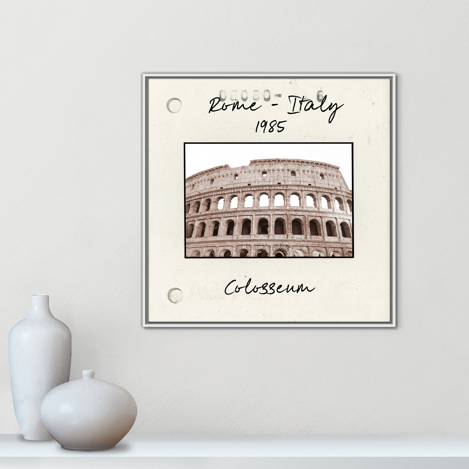 Ritona "Rome, Italy - Colosseum" Print, White Floater Framed Canvas, 31.5" H x 31.5" W x 2" D