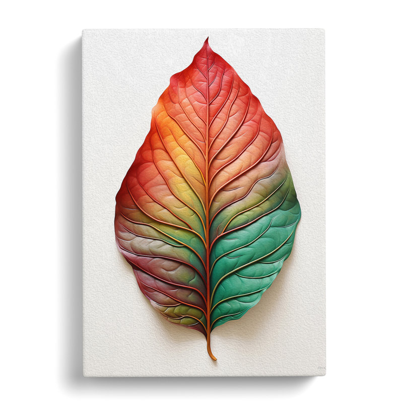 Leaf Contemporary No.2 - Wrapped Canvas, 76cm H x 50cm W x 3cm D