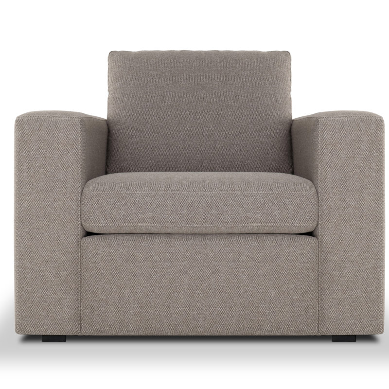 Fauteuil Benedict, Tissu performance natté champignon
