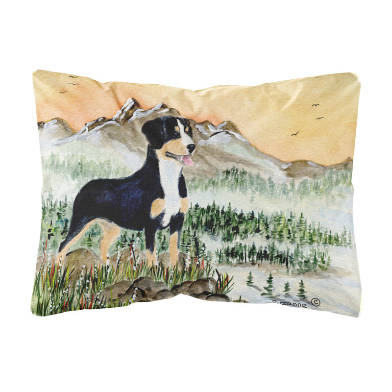 Coussin décoratif intérieur/extérieur rectangulaire pour chien l’entlebuch mountain