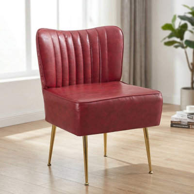 Chaise d'appoint d'appoint avec pieds dorés