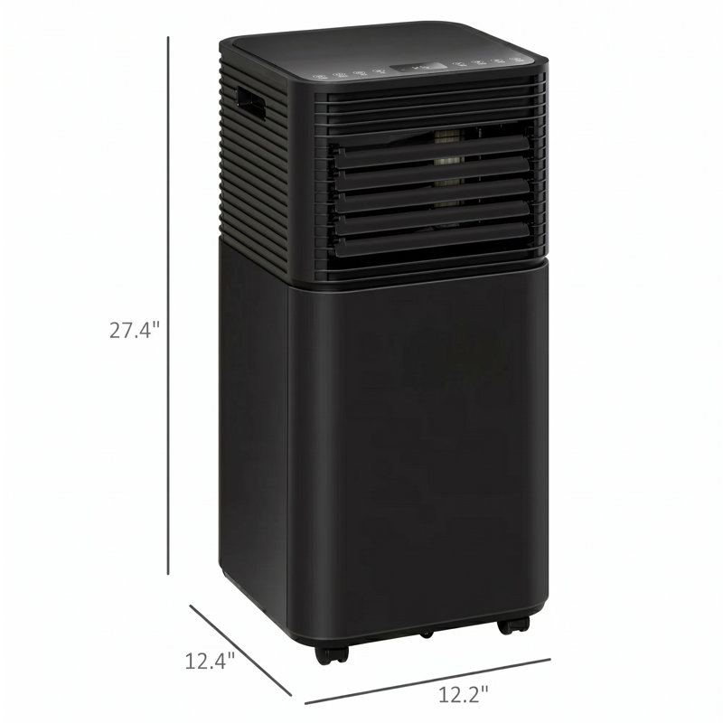 Climatiseur portatif 8 000 BTU pour une pièce jusqu'à 344 pieds carrés Pi., AC portable avec ventilateur, ventilation, mode veille, télécommande, minuterie 24H