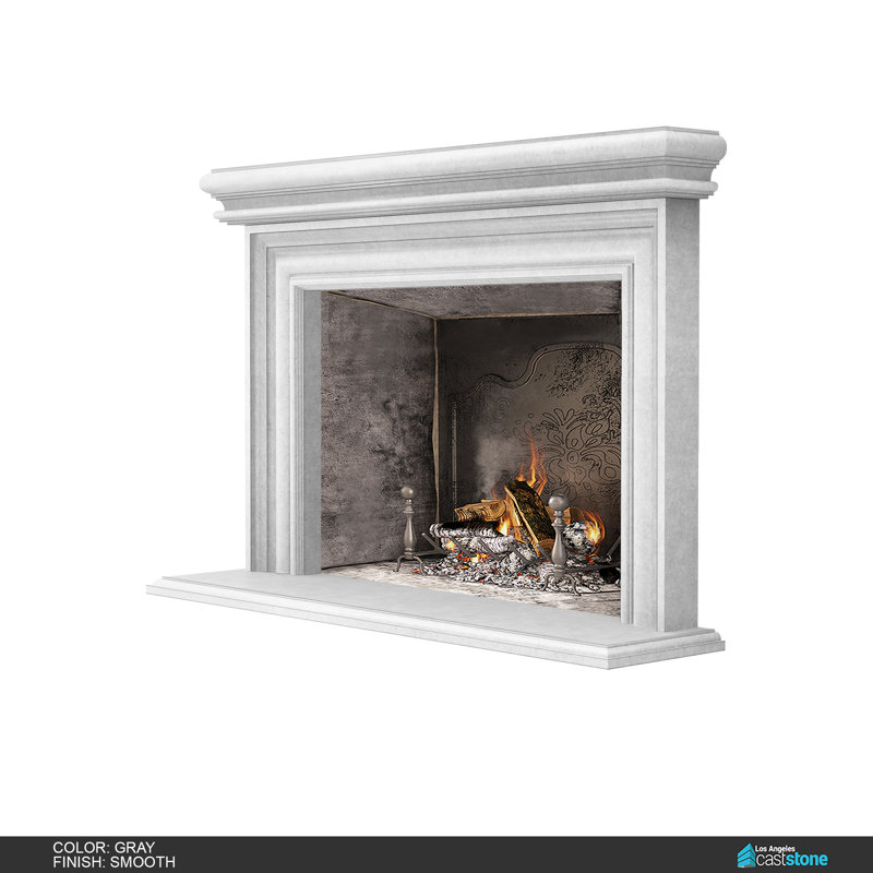 Grand Alto Palermo Fireplace Surround, Smooth Gray