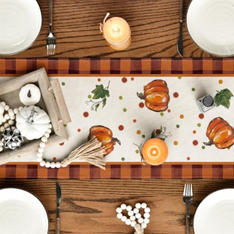 210 GSM Fall Table Runner Home Party Decor 13x72 Inch