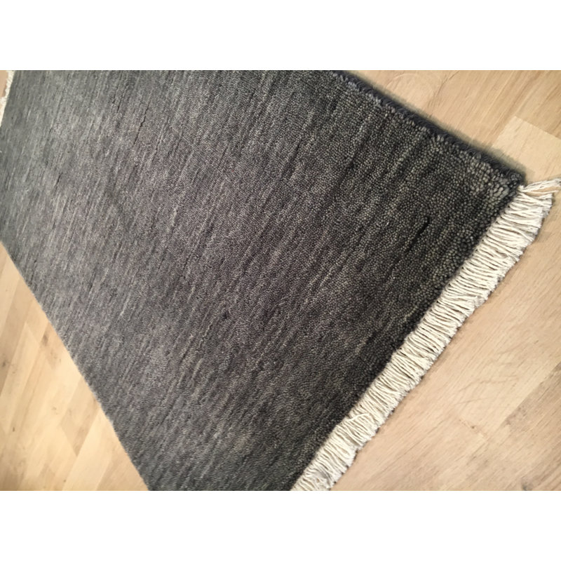 Brycen Solid Colour Wool Hand Woven Area Rug, Rectangle 140 x 200cm