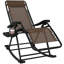 Fauteuil inclinable pliant, fauteuil zéro gravité, chaise berçante extérieure avec coussin, porte-gobelet et porte-téléphone, noir-2143209053