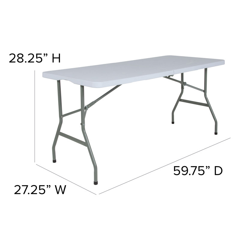 Granite White 32" Portable Folding Patio Table