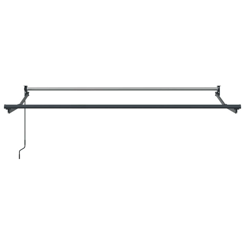 VidaXL 200cm D Polyester Cover Retractable Patio Awning, Anthracite, 300cm W x 200cm D