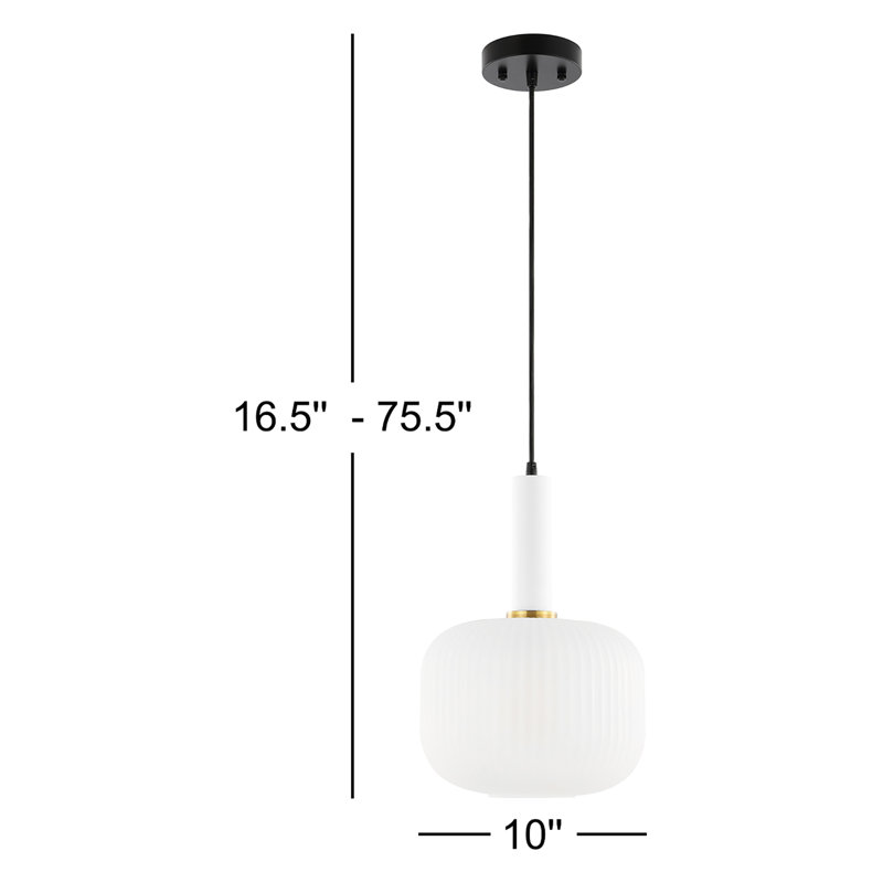 Kuro 1 - Light Black/White/Gold Single Pendant