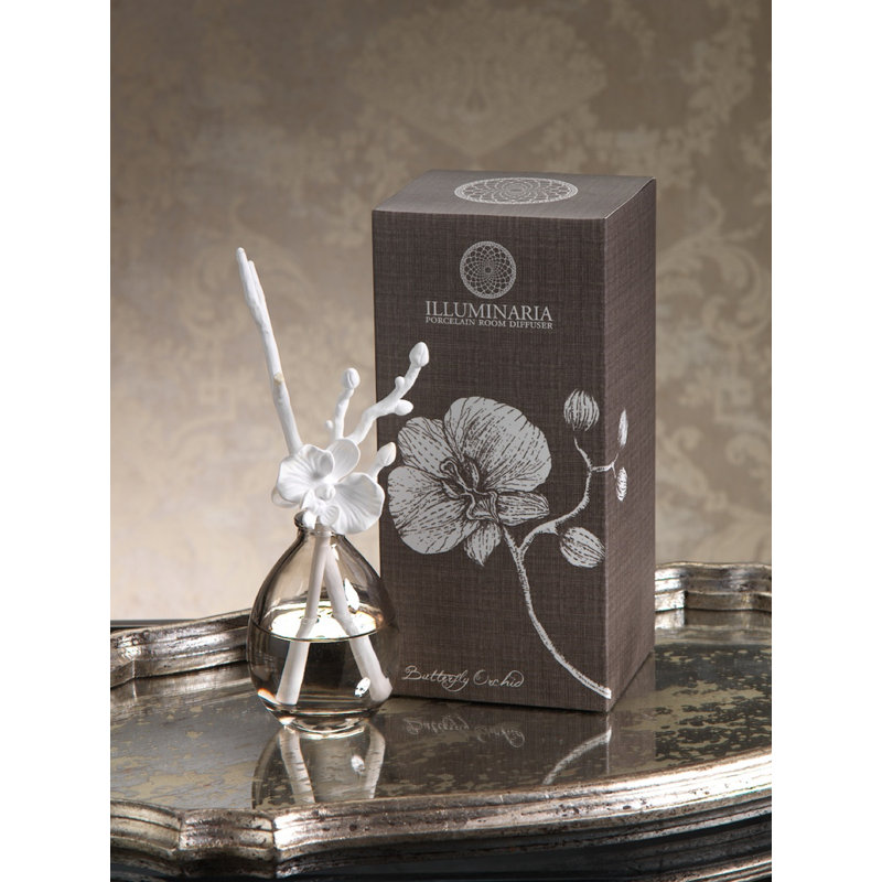 Illuminaria Porcelain Diffuser, Butterfly Orchid Fragrance