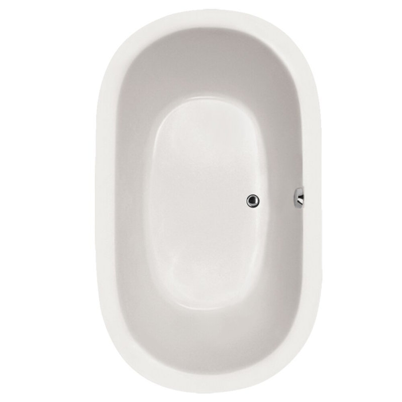 Lorraine 60'' x 42'' Drop-In Air Acrylic Bathtub, White, Satin Nickel