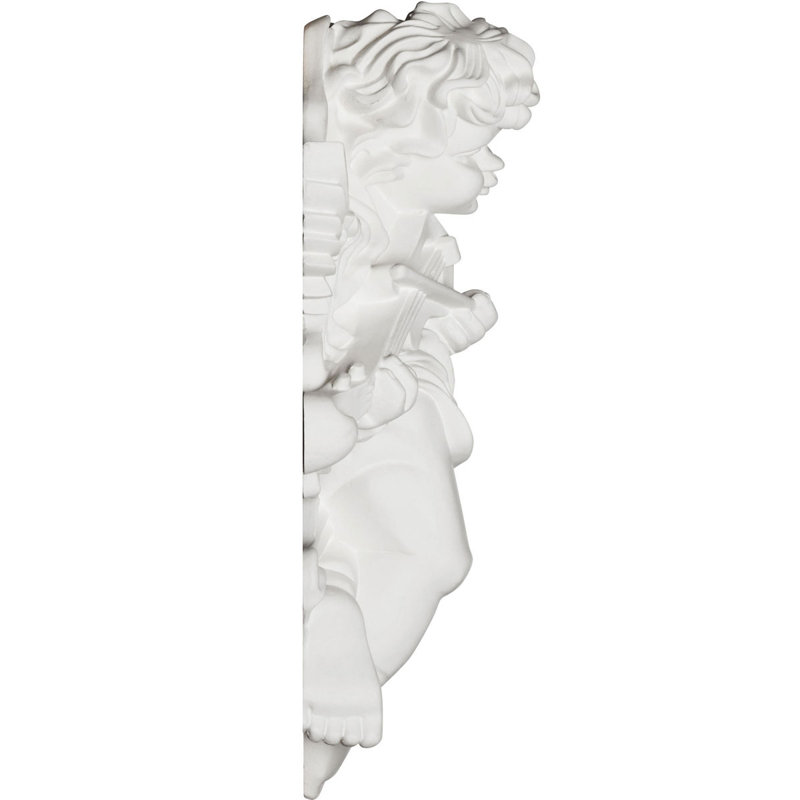 Angel 17.38'' H x 11.88'' W x 5.5'' D Urethane Onlay Scroll