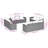  Garden Sofa Set Beige Poly Rattan, Powder-Coated Steel 12 Piece Set-432499241-432499252