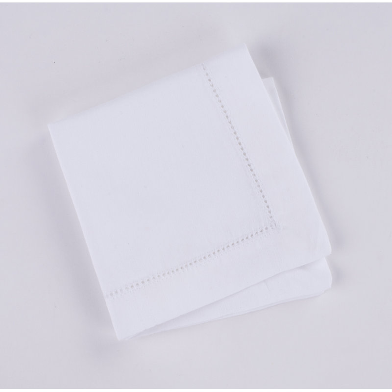 MILAN COCKTAIL NAPKIN SET (Set of 4), White
