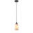 1-Purple red iron dimmable glass pendant light