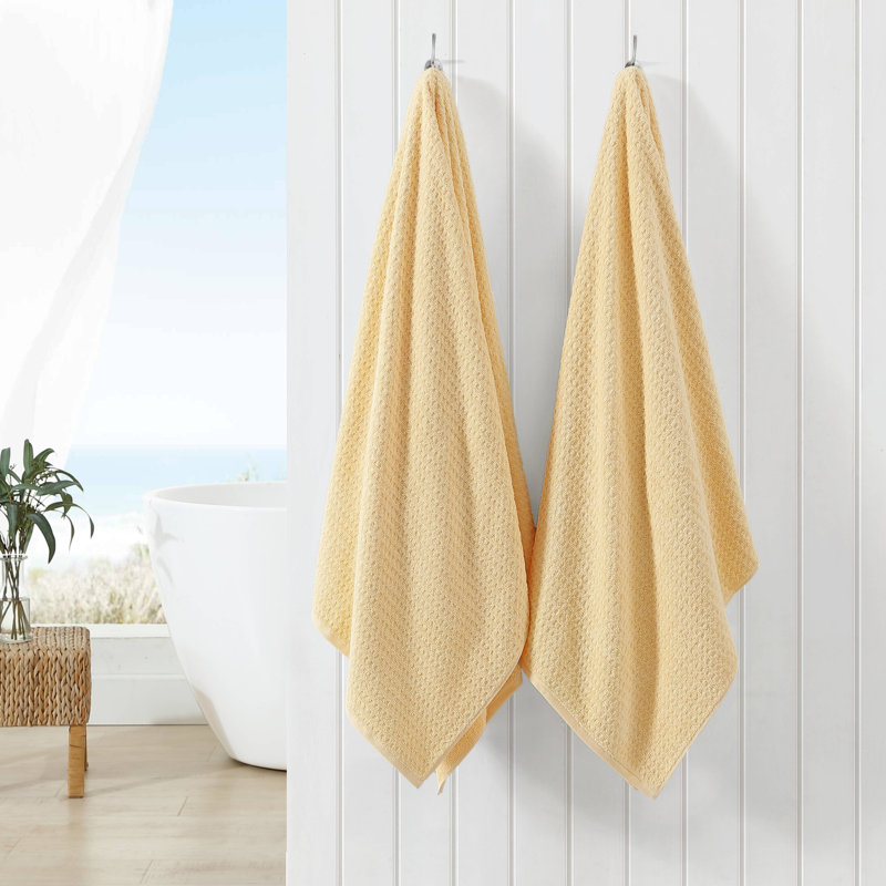 Tommy Bahama 100% Cotton Towel Set, Yellow, 6 Pack-Piece Towel Set