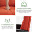 Fauteuil inclinable d'extérieur en osier avec dossier réglable, repose-pieds et table, brun / rouge-1212357344-1212357375