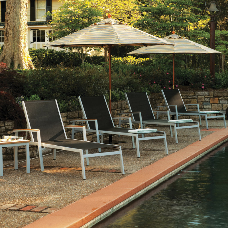 Travira 8 Piece Chaise Lounge Set, Teakwood Natural, Black