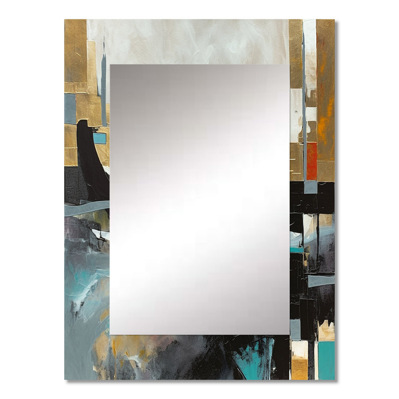 Beyond Nature II - Landscapes Unique Wall Mirror Decor, Gray Large Mirror, Printed Metal Art, 32" x 24"