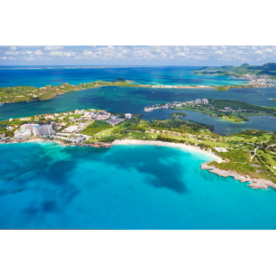 Aerial View of Mullet and Cupecoy Bays, St.Maarten by Cdwheatley
