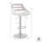 Swivel Adjustable Height Bar Stool with Pedestal Metal Base in Faux Leather and Wood-1551146383-1551146385