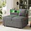 Grey Upholstered Chaise Lounge