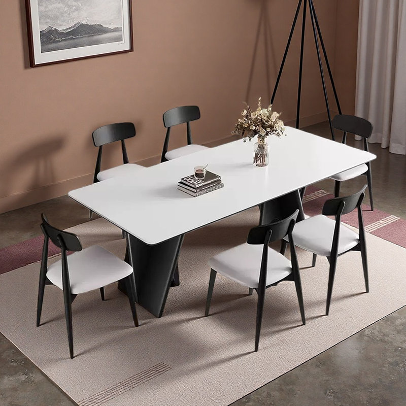 Table de salle à manger Natural Elegance, 7 pièces : table, 6 chaises, H 29,53 po x l 59,06 po x P 31,5 po