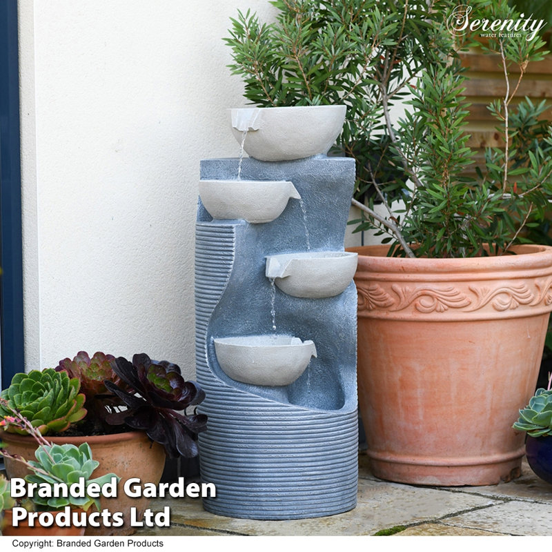 Outdoor Cascade Fountain with Lights
