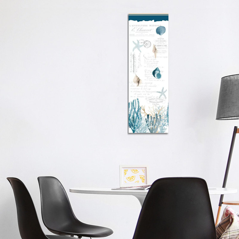 Coral Cove Blue by Kimberly Allen - Wrapped Canvas Panoramic Print, 121.92cm H x 40.64cm W x 1.91cm D