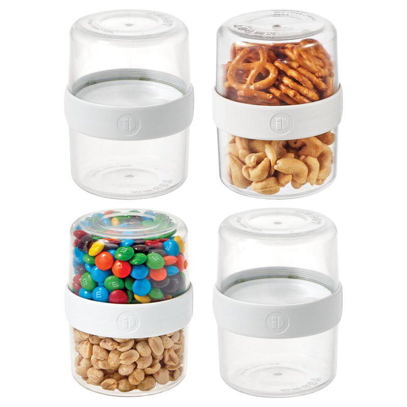 iDesign Small Stack 'n Snack Food Containers - Stackable Snack Containers for Yogurt, Granola, Fruits, or Vegetables