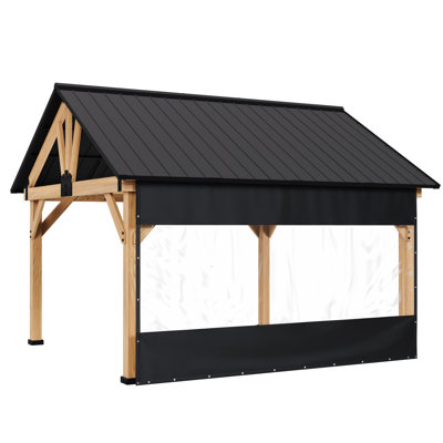 Rideau transparent multi-tailles pour l'extérieur, bâche imperméable et imperméable toutes saisons pour pergola, porche, pavillon de jardin, écran d'intimité et rideau occultant