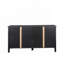 Console en bois avec 2 armoires, 4 tablettes ouvertes-414342816