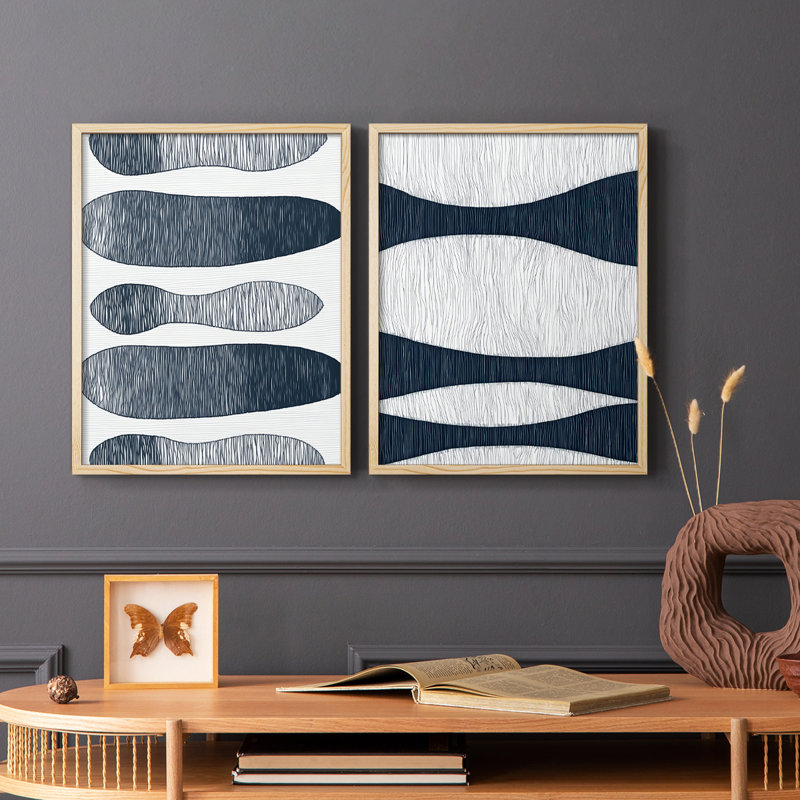 Série ABSTRACT DCCIX - Reproduction encadrée de qualité supérieure - prête à être accrochée - aucun clou requis - aucun clou requis